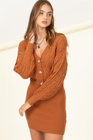 HYFVE Choose Chic Cable-Knit Mini Dress