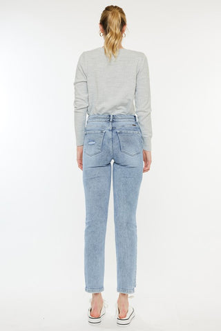 Kan Can High Rise Slim Straight Jeans