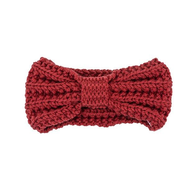 Knitted Bow Winter Headband