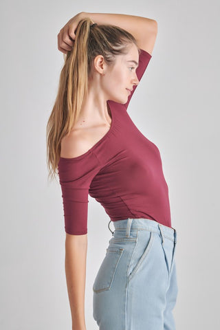 O2 Denim Off-the-Shoulder Top