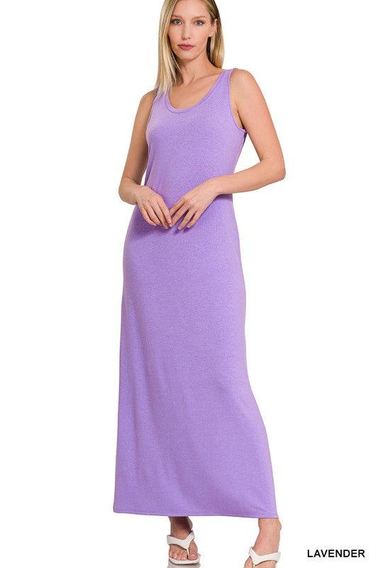 ZENANA Sleeveless Flared Scoop Neck Maxi Dress - SwagglyLife Home & Fashion