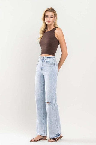 VERVET by Flying Monkey 90's Vintage Super High-Rise Flare Jeans - SwagglyLife Home & Fashion