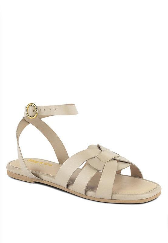 Rag & Co ASHTON Flat Ankle Strap Sandals - SwagglyLife Home & Fashion