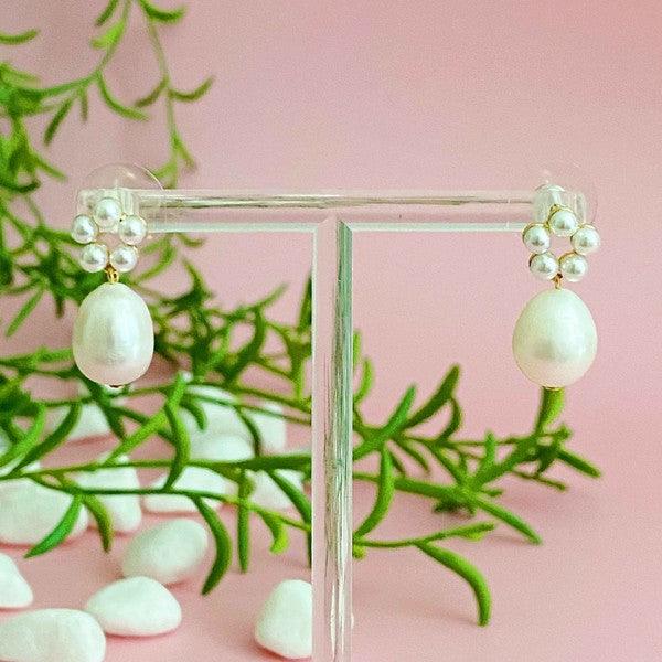 Blooming Freshwater Pearl Drop Earrings - SwagglyLife Home & Fashion