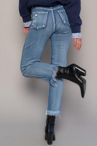 Insane Gene High Rise Cropped Straight Jeans