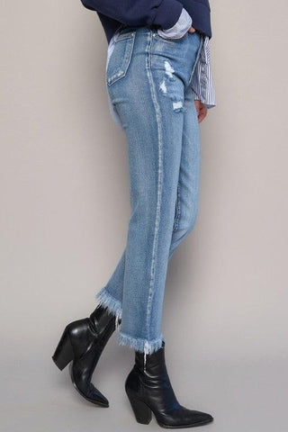 Insane Gene High Rise Cropped Straight Jeans