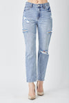 RISEN Distressed Slim Cropped Jeans - SwagglyLife Home & Fashion