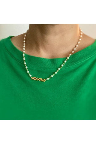 Mama Pearl Chain Necklace