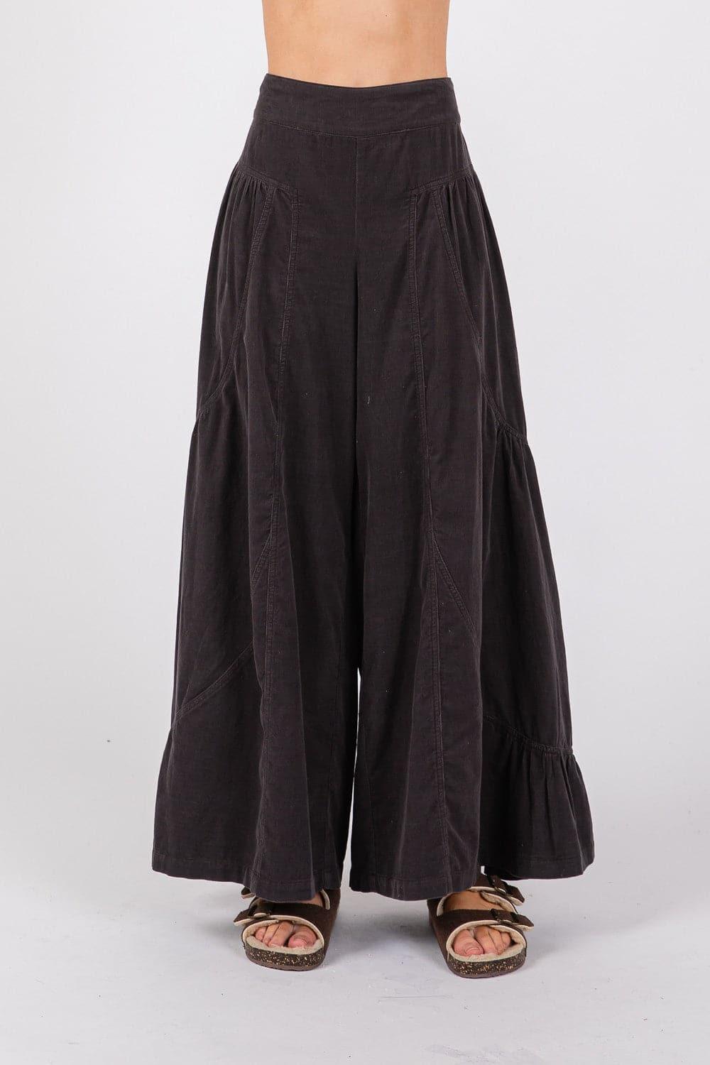 SAGE + FIG High Rise Corduroy Wide Leg Pants