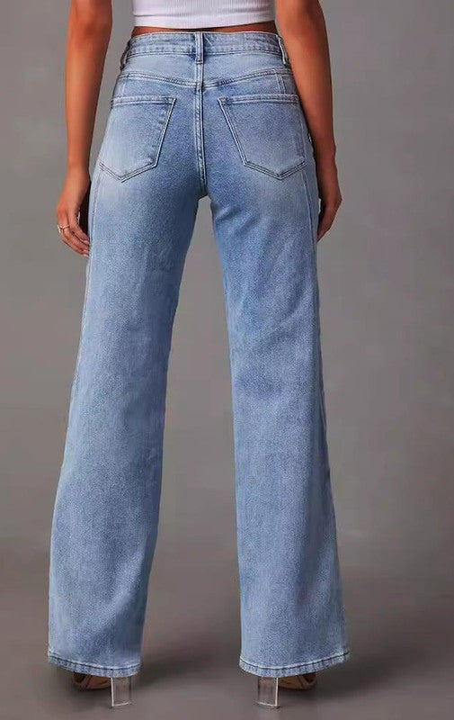 High Waisted Denim Jeans