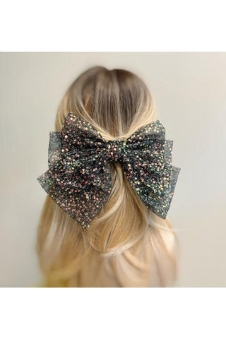 Shimmer Lover Bow Hair Clip