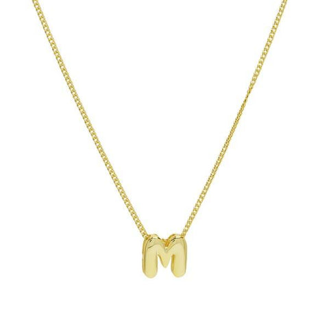 Mini Bubble Initial Letter Personalized Necklace