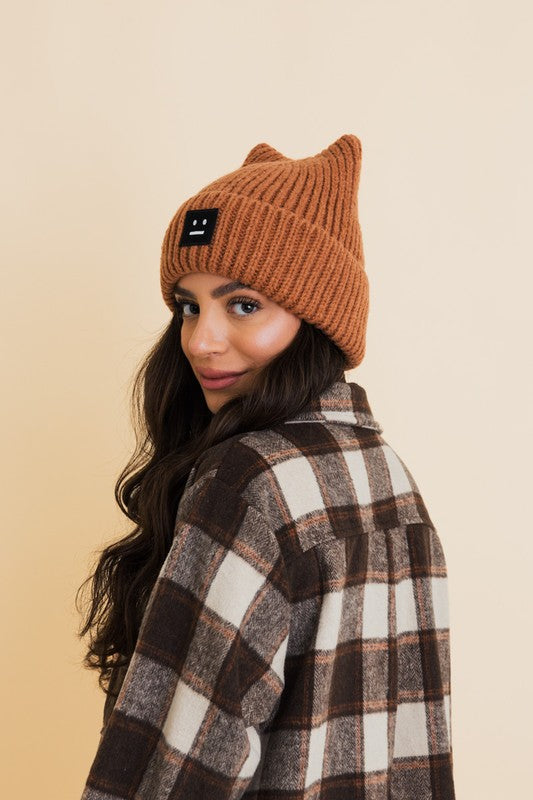 Chill Vibes Soft Ribbed Squared Face Beanie