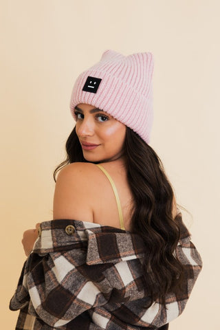 Chill Vibes Soft Ribbed Squared Face Beanie