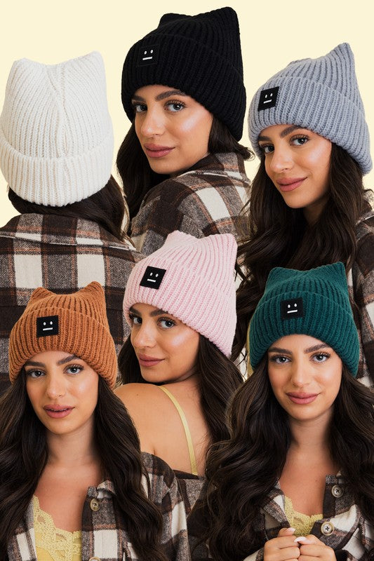 Chill Vibes Soft Ribbed Squared Face Beanie