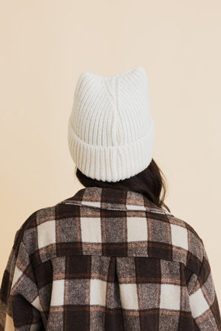 Chill Vibes Soft Ribbed Squared Face Beanie