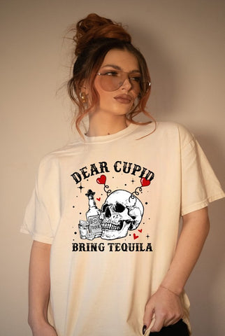 Dear Cupid Bring Tequila Graphic Tee