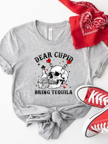 Dear Cupid Bring Tequila PLUS Graphic Tee