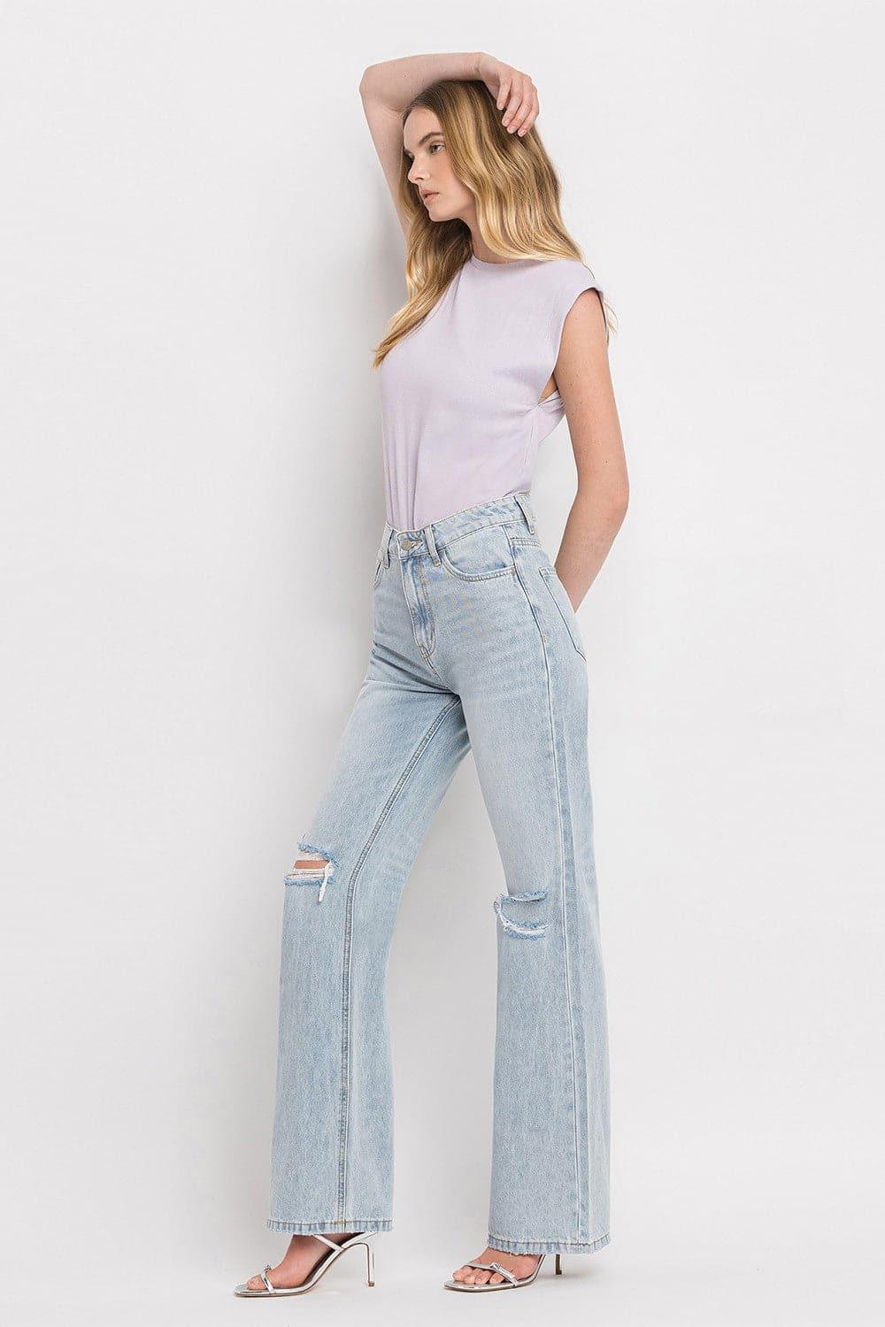 Vervet by Flying Monkey 90'S Vintage Super High Rise Flare Jeans - SwagglyLife Home & Fashion