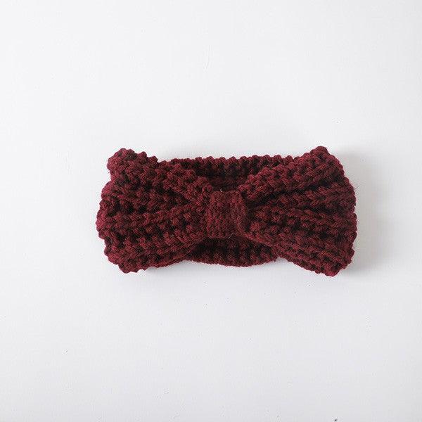 Knitted Bow Winter Headband