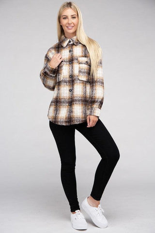 Ambiance Apparel Cozy Plaid Flannel Shacket