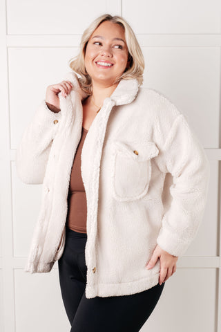 Jodifl Shrouded in Sherpa Coat in White