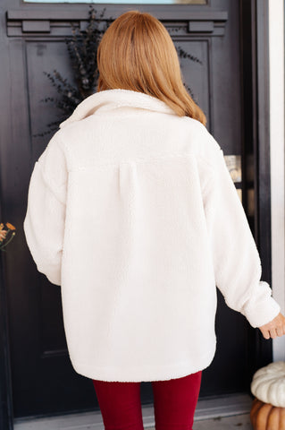 Jodifl Shrouded in Sherpa Coat in White