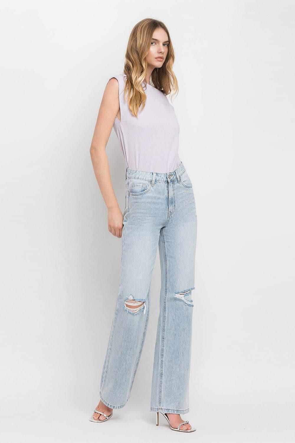 Vervet by Flying Monkey 90'S Vintage Super High Rise Flare Jeans - SwagglyLife Home & Fashion