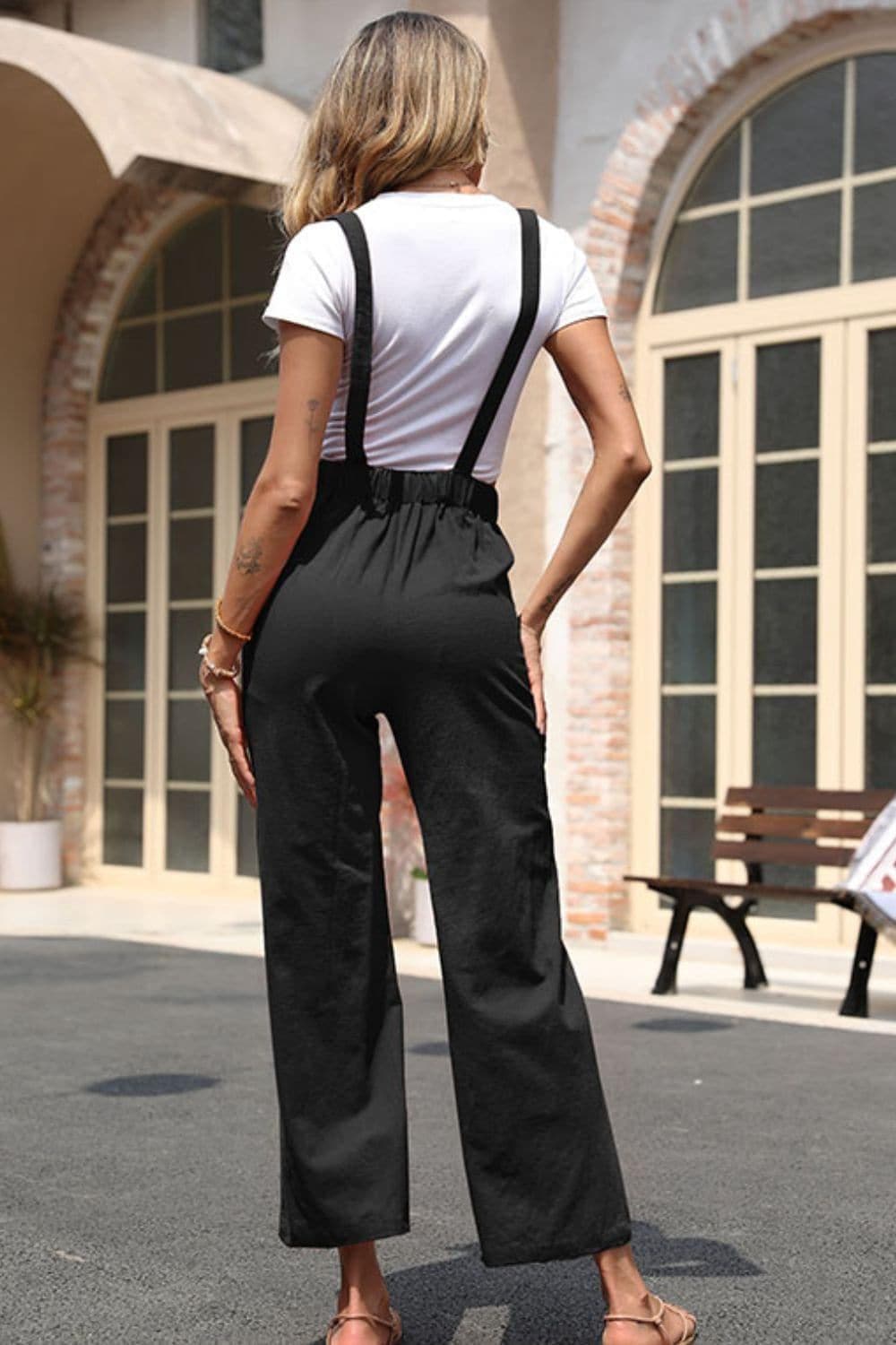 Adjustable Strap Straight Leg Overalls - SwagglyLife Home & Fashion