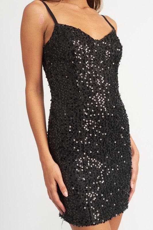 Adley Spaghetti Strap Sequin Mini Dress - SwagglyLife Home & Fashion