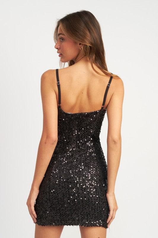 Adley Spaghetti Strap Sequin Mini Dress - SwagglyLife Home & Fashion