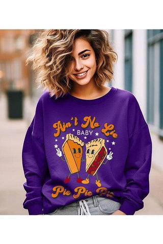 AIN'T NO LIE BABY PIE, PIE PIE Unisex Fleece Sweatshirt - SwagglyLife Home & Fashion