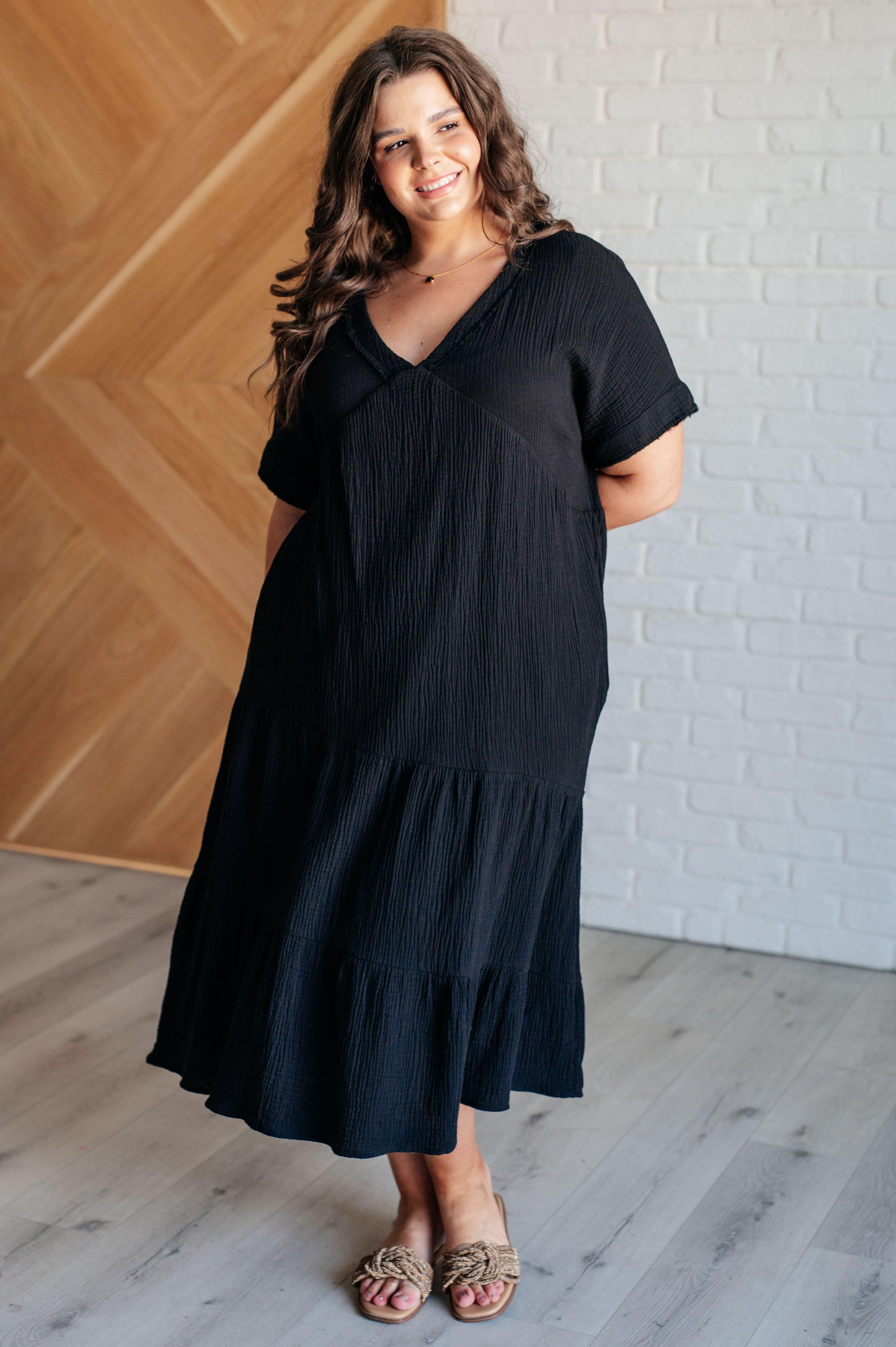 Always Learning Dolman Sleeve Dress in Black - SwagglyLife Home & Fashion