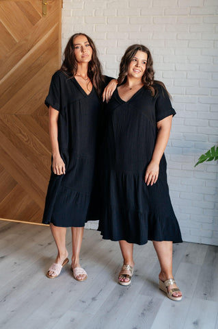 Always Learning Dolman Sleeve Dress in Black - SwagglyLife Home & Fashion