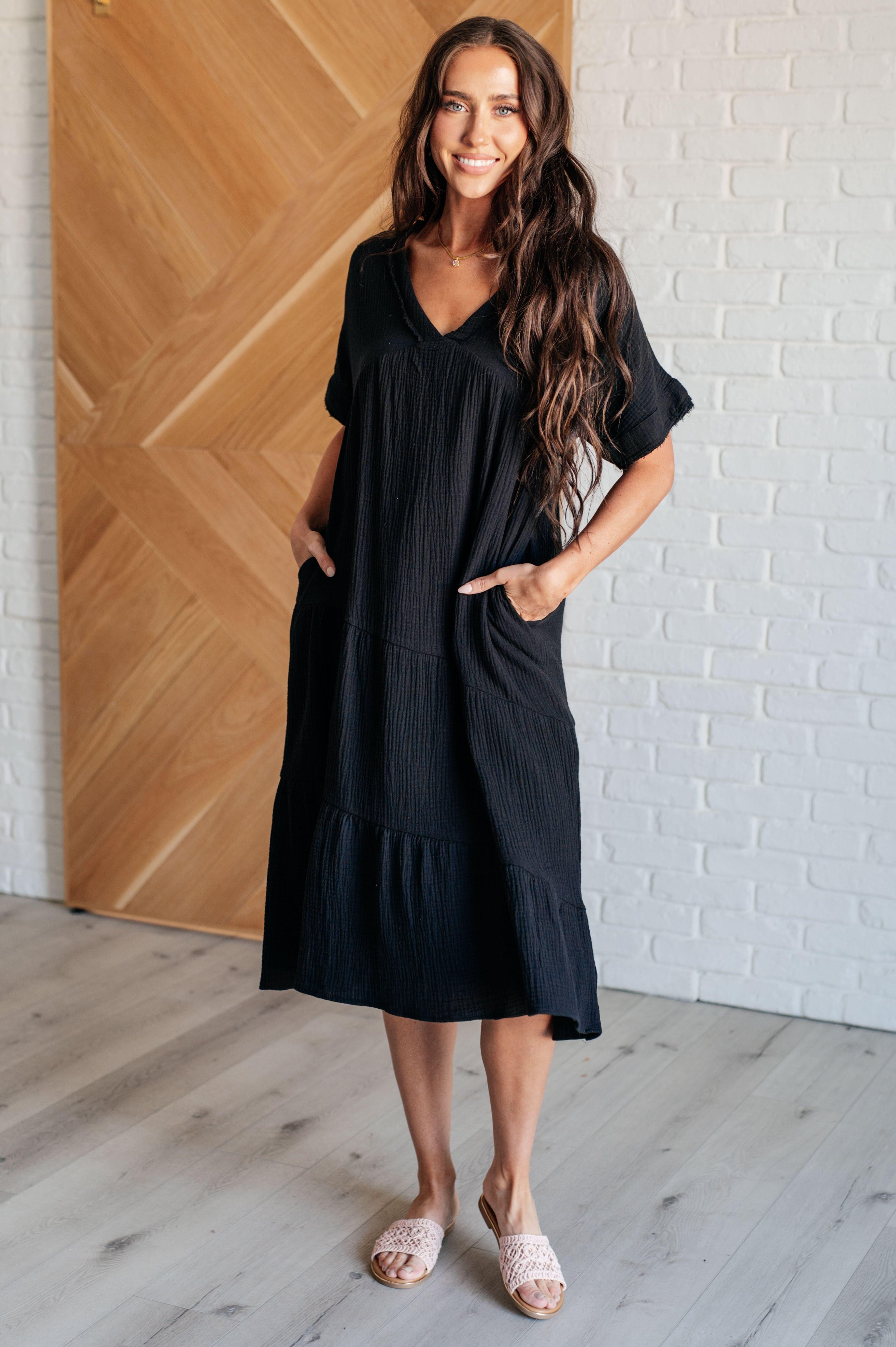 Always Learning Dolman Sleeve Dress in Black - SwagglyLife Home & Fashion