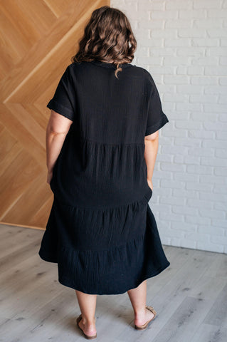 Always Learning Dolman Sleeve Dress in Black - SwagglyLife Home & Fashion