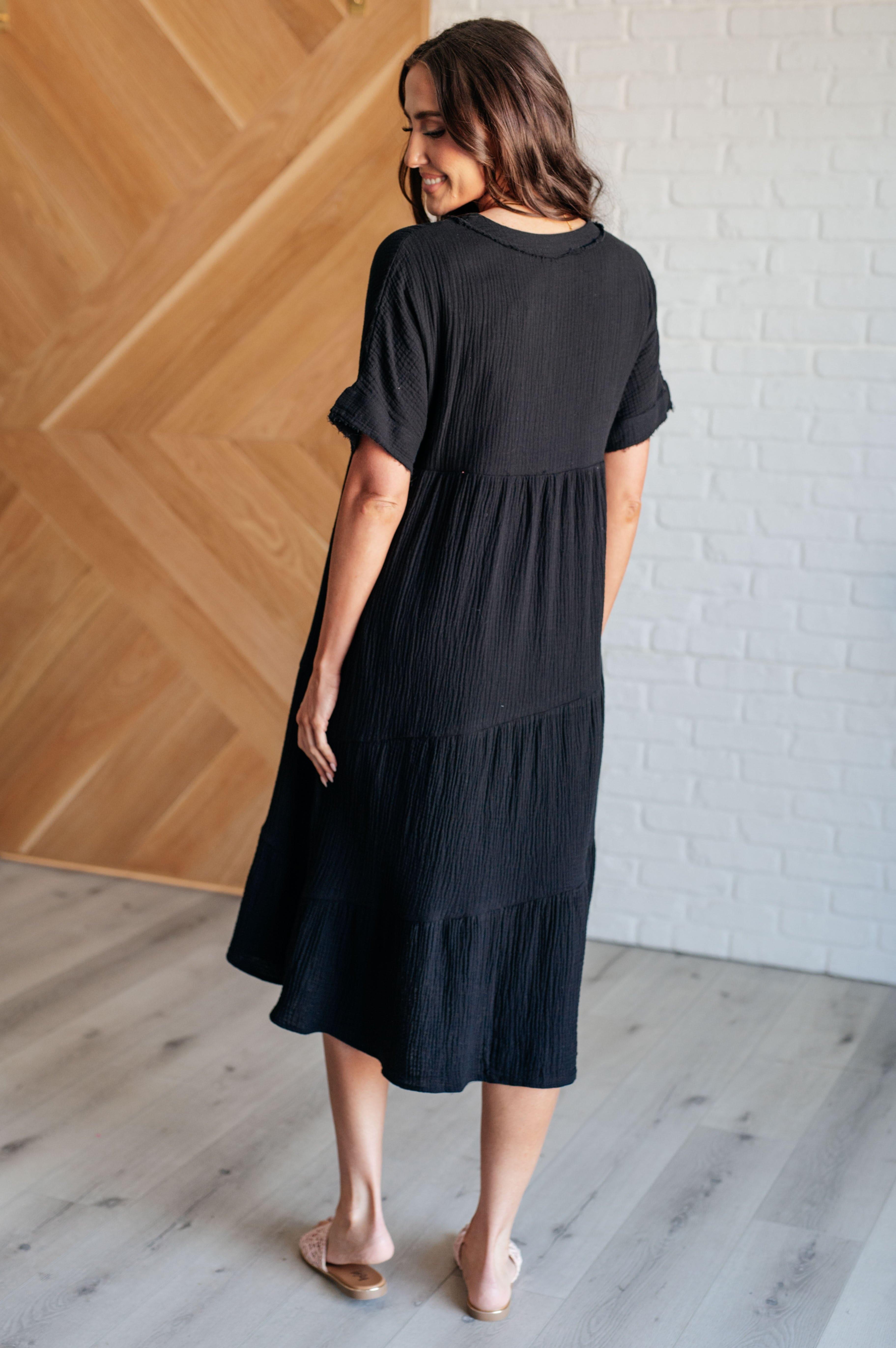 Always Learning Dolman Sleeve Dress in Black - SwagglyLife Home & Fashion