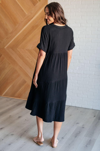 Always Learning Dolman Sleeve Dress in Black - SwagglyLife Home & Fashion