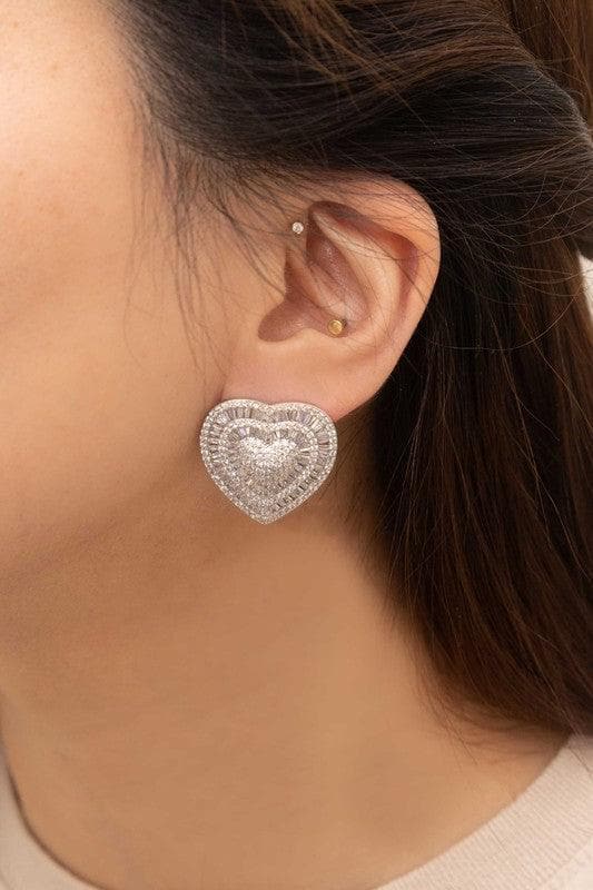 Amiya Heart Post Earrings - SwagglyLife Home & Fashion