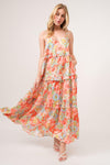 And The Why Floral Ruffled Tiered Maxi Adjustable Strap Cami Dress - SwagglyLife Home & Fashion