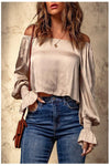Annie Smocked Flounce Sleeve Off-Shoulder Blouse - SwagglyLife Home & Fashion