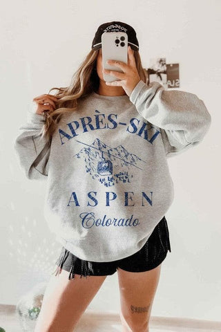 APRES SKI Aspen Colorado Graphic Sweatshirt - SwagglyLife Home & Fashion