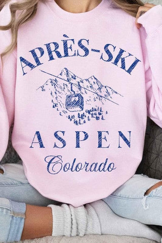 APRES SKI Aspen Colorado Graphic Sweatshirt - SwagglyLife Home & Fashion