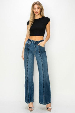 Artemis Vintage High Rise Relaxed Flare Jeans - SwagglyLife Home & Fashion