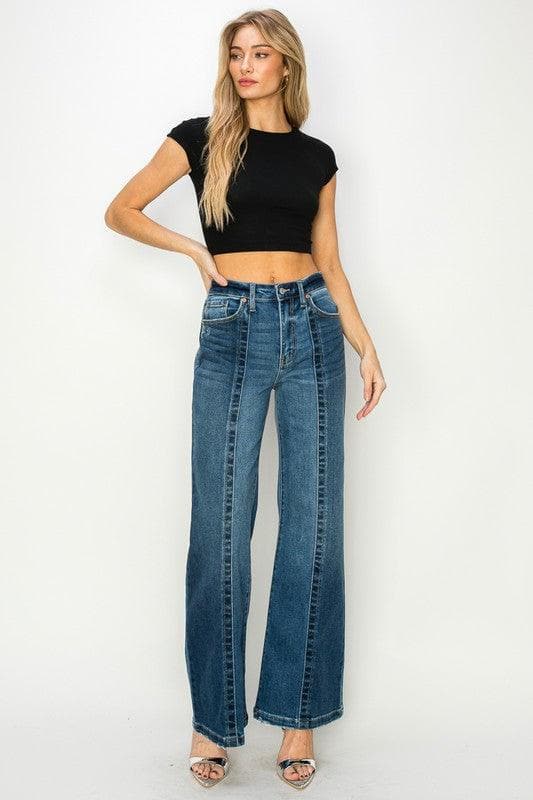 Artemis Vintage High Rise Relaxed Flare Jeans - SwagglyLife Home & Fashion