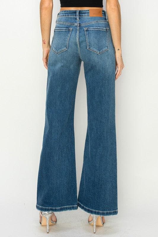 Artemis Vintage High Rise Relaxed Flare Jeans - SwagglyLife Home & Fashion