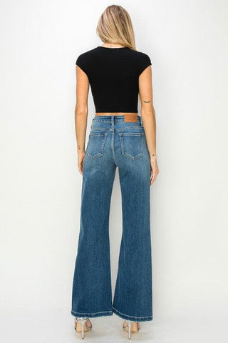 Artemis Vintage High Rise Relaxed Flare Jeans - SwagglyLife Home & Fashion