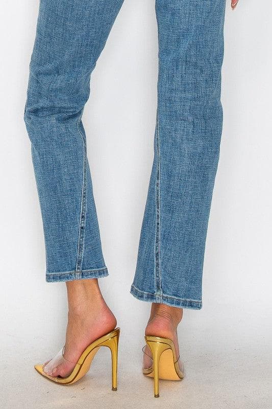 Artemis Vintage Tummy Control High Rise Straight Jeans - SwagglyLife Home & Fashion