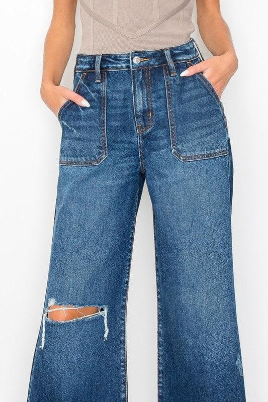 Artemis Vintage Ultra High Rise Relaxed Flare Jeans - SwagglyLife Home & Fashion