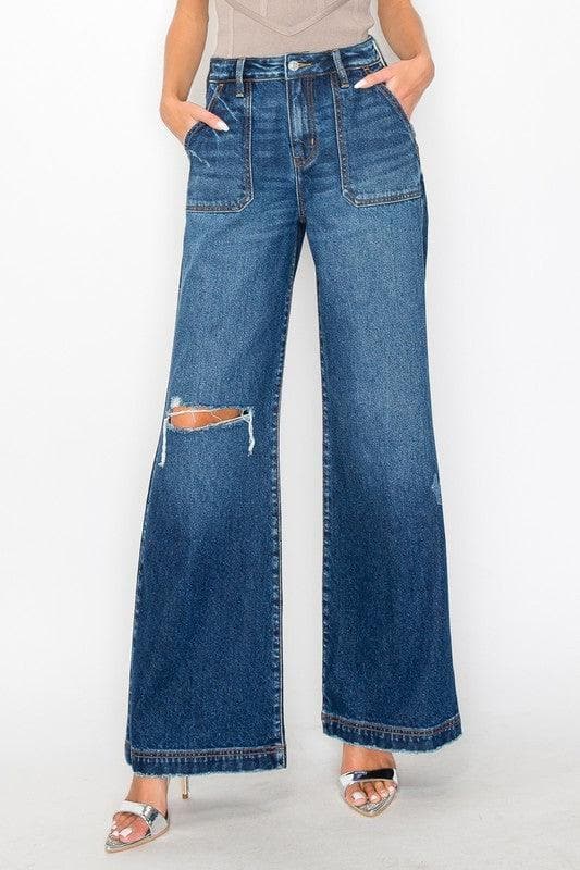 Artemis Vintage Ultra High Rise Relaxed Flare Jeans - SwagglyLife Home & Fashion